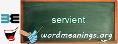 WordMeaning blackboard for servient